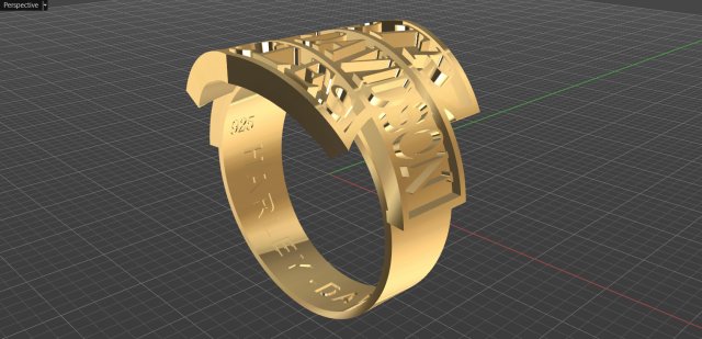 ring for men harli davidion 3D-Druckmodell .c4d .max .obj .3ds .fbx .stl .blend 