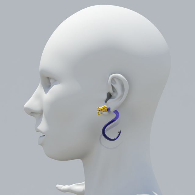 earring-dragon 2018 3D 프린트 모델 .c4d .max .obj .3ds .fbx .stl .blend 