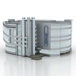 office building 3D-Modell .c4d .max .obj .3ds .fbx .stl .blend 