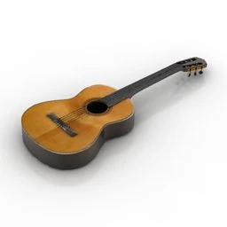 guitare calssic 3D Print Model .c4d .max .obj .3ds .fbx .stl .blend 