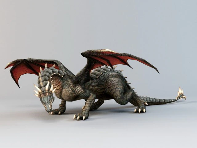game of thonrens dragon 3D Model .c4d .max .obj .3ds .fbx .stl .blend 