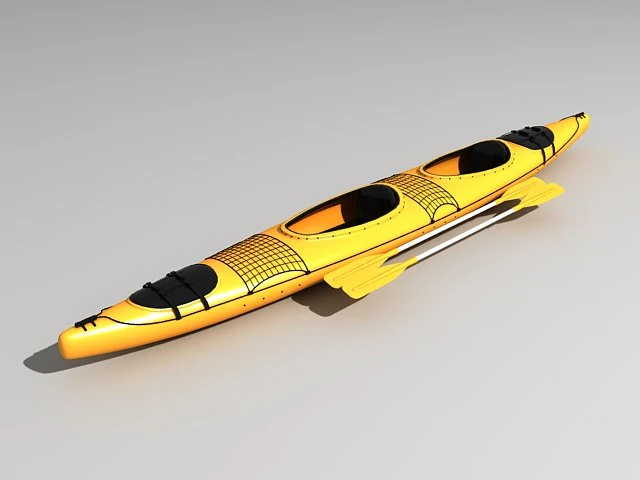 kayak 3D Model .c4d .max .obj .3ds .fbx .stl .blend 