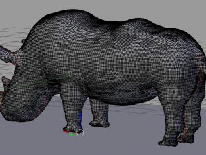 realistic wild rhino Modelo 3D