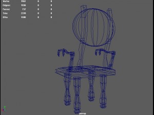 vampire chair 3D मॉडल