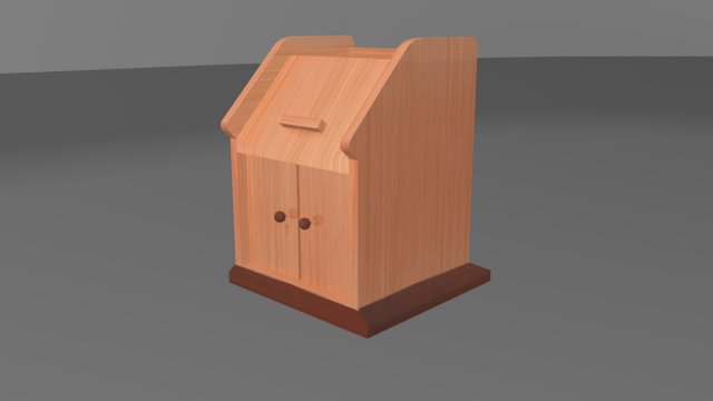 wooden pulpit 3D 모델 .c4d .max .obj .3ds .fbx .stl .blend 
