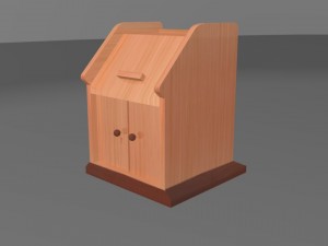 wooden pulpit 3D Model