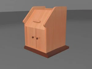 дерев'яна кафедра 3D Модель