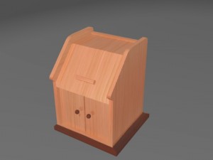wooden pulpit 3D 모델
