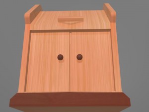 wooden pulpit 3D 모델