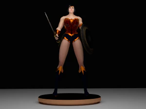 personaje de mujer maravilla para el juego Modelo 3D