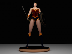 wonder woman character for game 3D Модель
