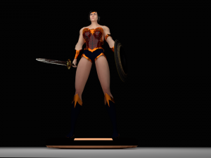 wonder woman character for game 3D Модель