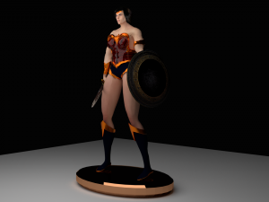 wonder woman character for game 3D Модель
