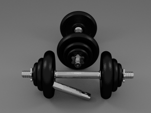 dumbbell 20 kg joint 3D Model