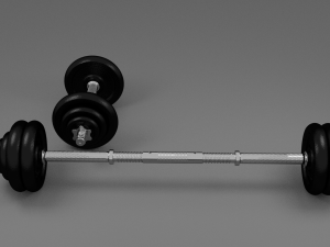 dumbbell 20 kg joint 3D Model