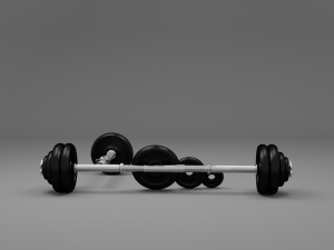 dumbbell 20 kg joint 3D Model