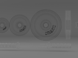 dumbbell 20 kg joint 3D Model