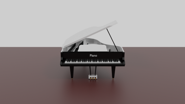 piano 3D Model .c4d .max .obj .3ds .fbx .stl .blend 