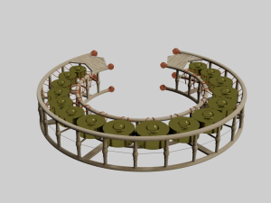 big circle gong gamelan 3D Model
