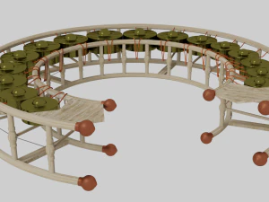 big circle gong gamelan 3D Model