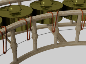 big circle gong gamelan Model 3D