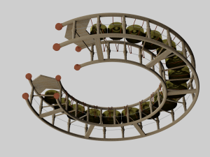 big circle gong gamelan Model 3D