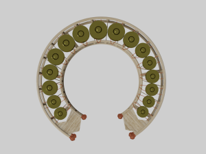 big circle gong gamelan Model 3D