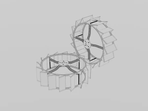 centipede wheel tractor 3D Model