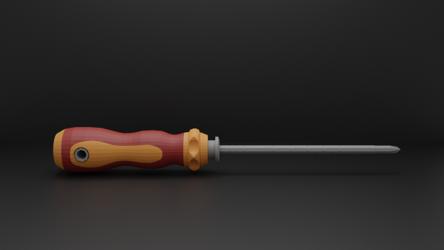 screwdriver 3D Модель .c4d .max .obj .3ds .fbx .stl .blend 