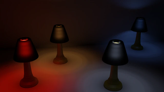table lamp 3D Model .c4d .max .obj .3ds .fbx .stl .blend