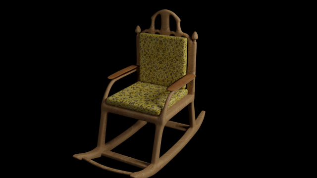 rocker chair 3D मॉडल .c4d .max .obj .3ds .fbx .stl .blend 