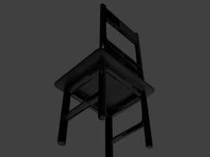 black chair Modello 3D
