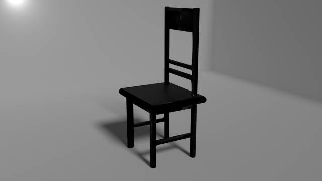 black chair Modello 3D .c4d .max .obj .3ds .fbx .stl .blend