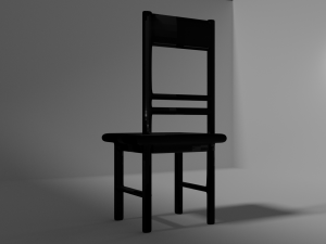 black chair Modello 3D