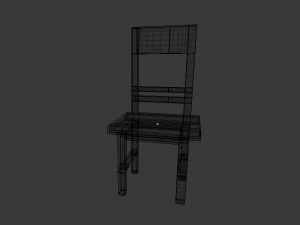 black chair Modello 3D