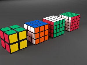 7 kind of rubiks cube Modèle 3D