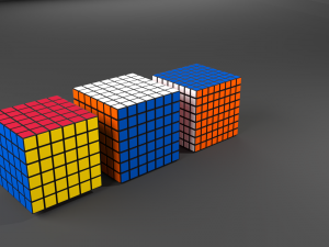 7 kind of rubiks cube Modèle 3D