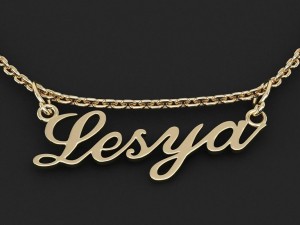 lesya name pendant Model 3D