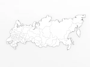 mappa della russia Modello 3D