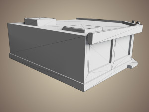 coffee shop low poly Model 3D