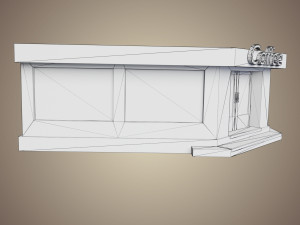 coffee shop low poly Model 3D
