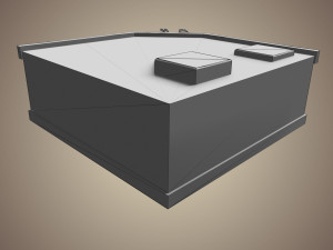 coffee shop low poly Model 3D