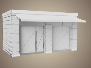 coffee shop low poly 01 Modèle 3D