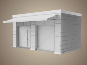 coffee shop low poly 01 Modèle 3D