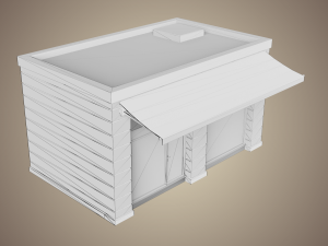 coffee shop low poly 01 Modèle 3D