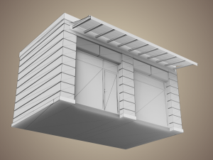 coffee shop low poly 01 Modèle 3D