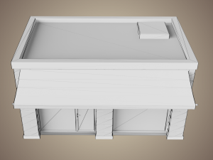 coffee shop low poly 01 Modèle 3D