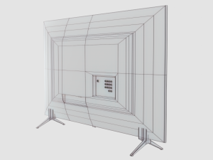 tv led low poly Model 3D