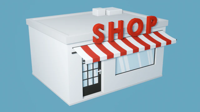 shop low poly 3D Model .c4d .max .obj .3ds .fbx .stl .blend 