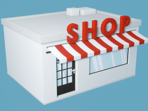 shop low poly 3D Model